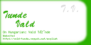 tunde vald business card